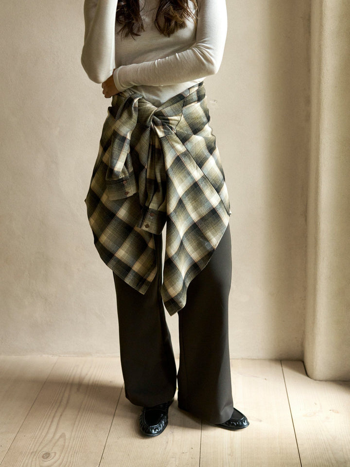 Neo Noir - Dalma Flannel Check Shirt 171678 - 151 - Army Skjorter 