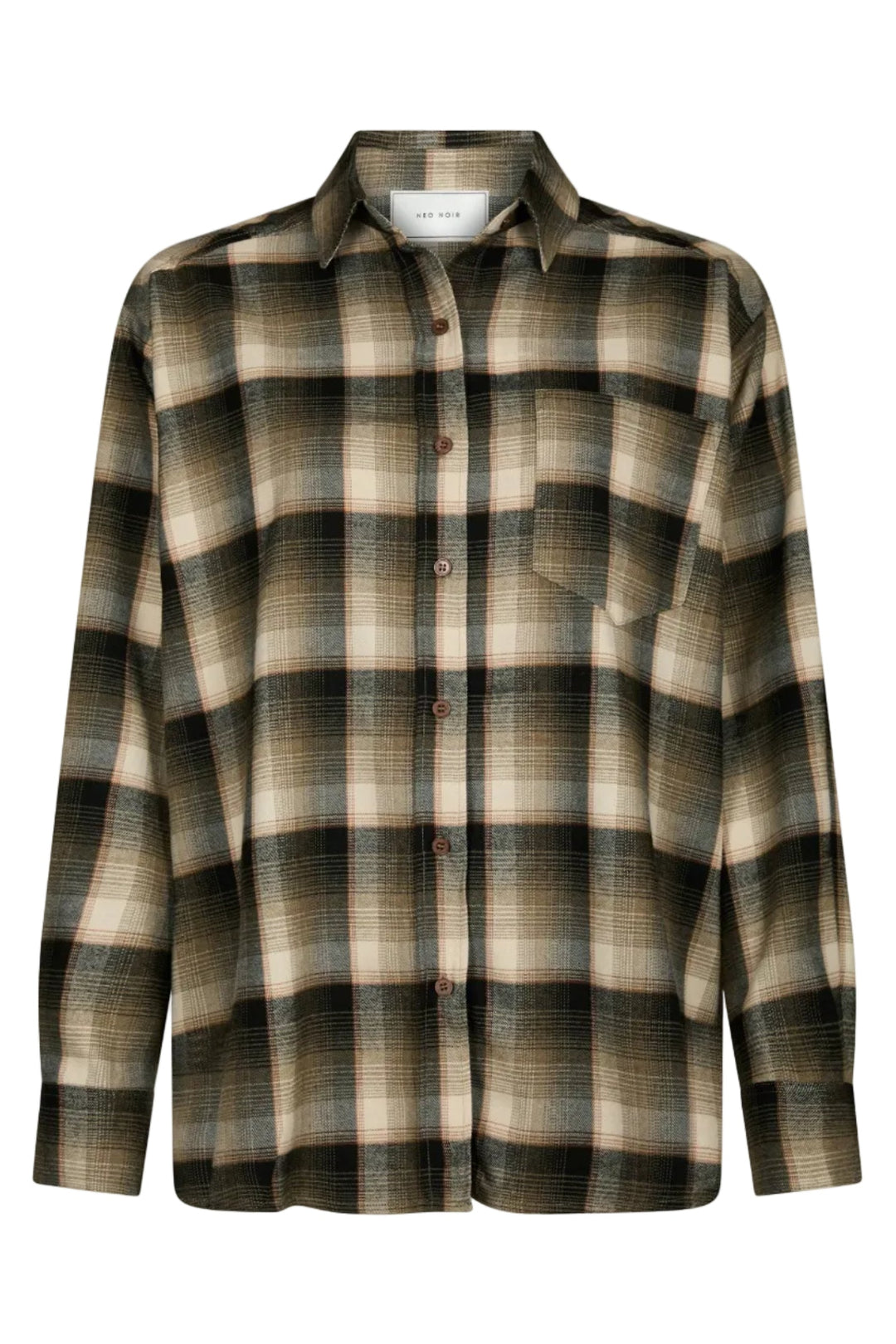 Neo Noir - Dalma Flannel Check Shirt 171678 - 151 - Army Skjorter 