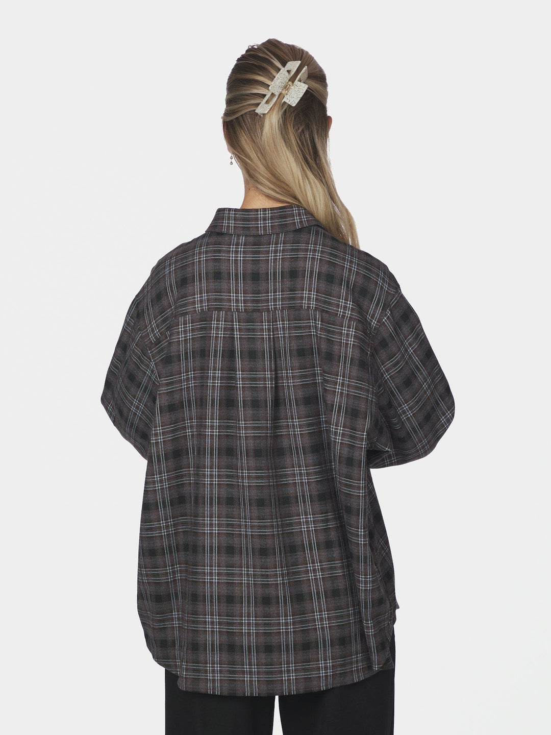 Neo Noir - Dalma Flannel Check Shirt 171678 - 189 - Warm Grey Skjorter 
