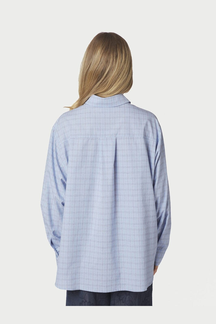 Neo Noir - Dalma Triple Check Shirt 168624 - 145 - Light Blue