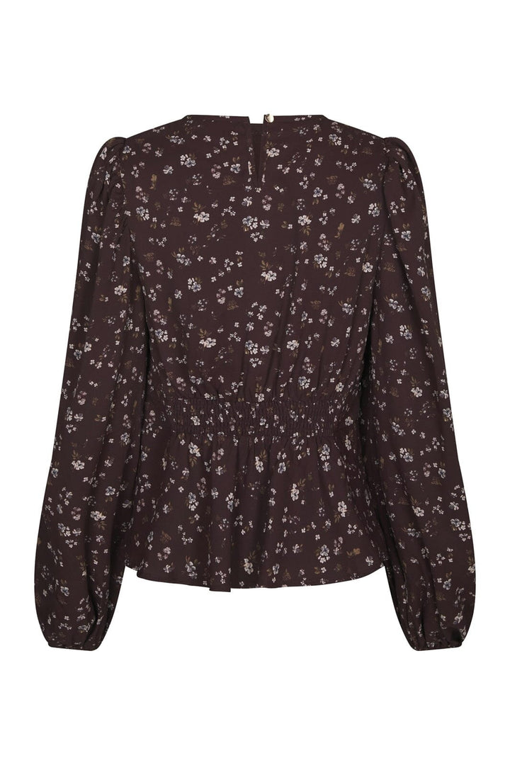 Neo Noir - Delphine Flowerbunch Blouse 170410 - 345 - Chocolate Plum