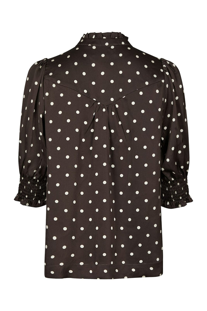 Neo Noir - Diana Dot Blouse 168484 - 676 - Dark Brown