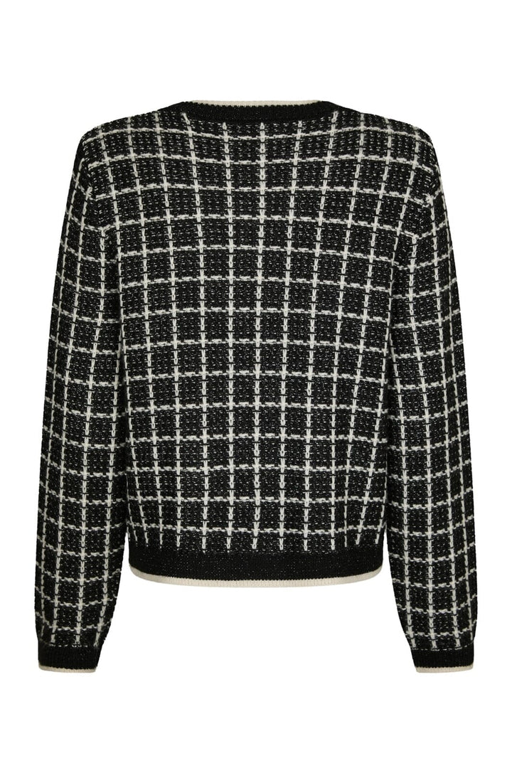 Neo Noir - Doro Stitch Knit Cardigan 164513 - 100 - Black