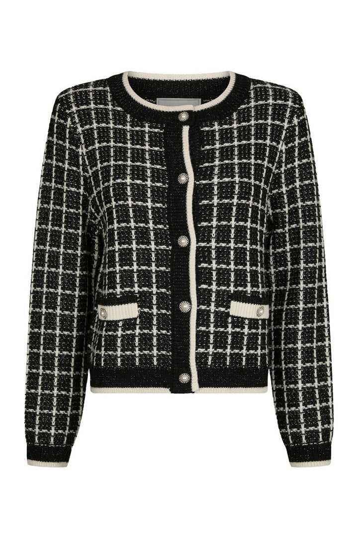 Neo Noir - Doro Stitch Knit Cardigan 164513 - 100 - Black