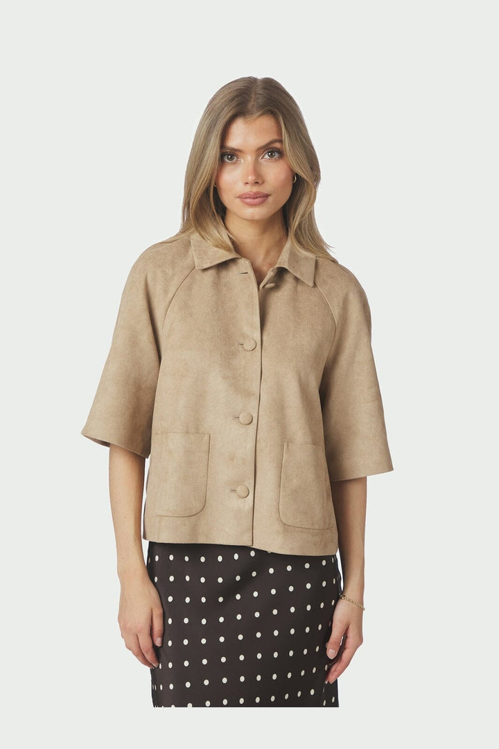 Neo Noir - Editta Faux Suede Jacket 168268 - 213 - Sand