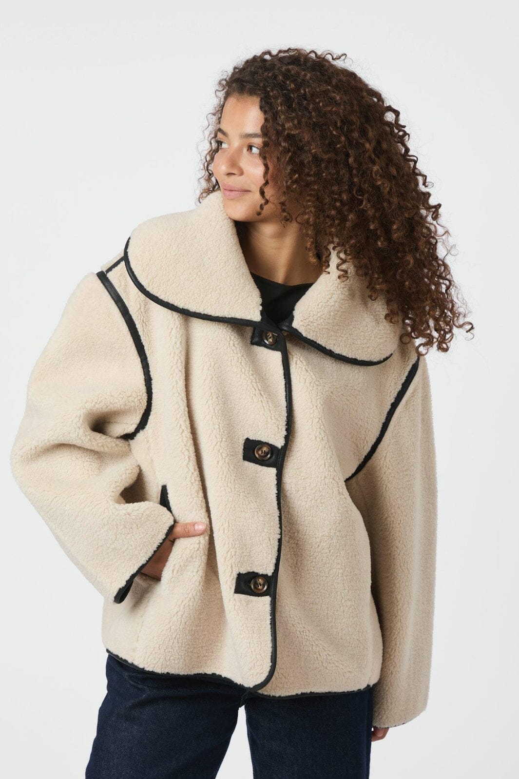 Neo Noir - Edmund Teddy Jacket 164851 - 124 - Ivory