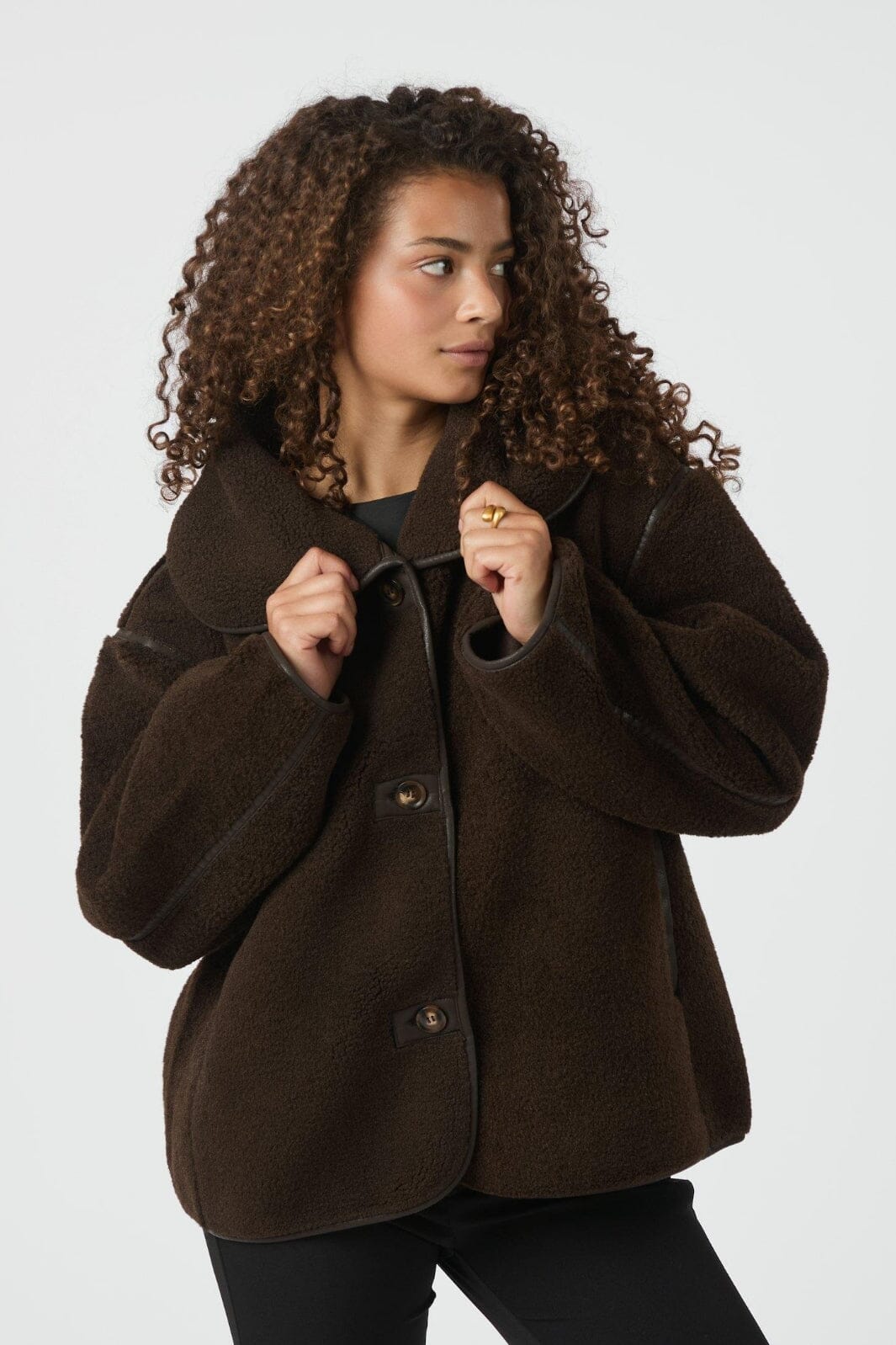 Neo Noir - Edmund Teddy Jacket 164851 - 676 - Dark Brown