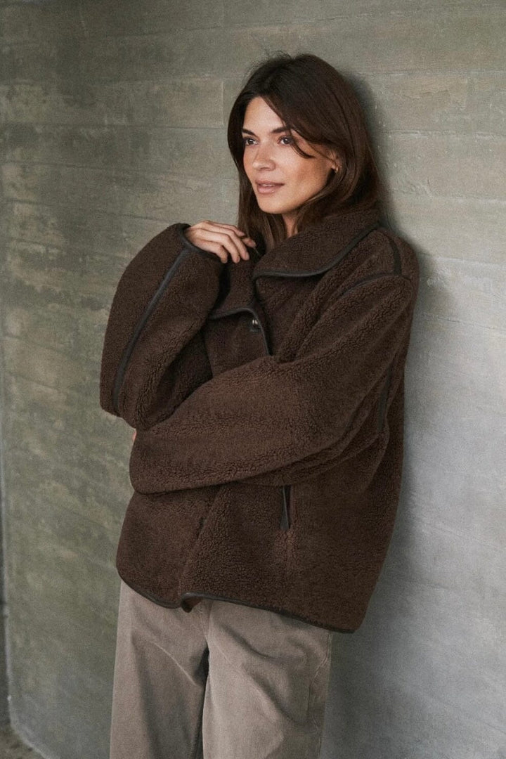 Neo Noir - Edmund Teddy Jacket 164851 - 676 - Dark Brown Jakker 