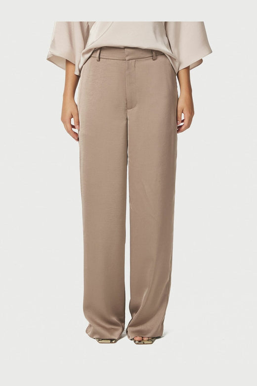 Neo Noir - Emmett Heavy Sateen Pants 164136 - 811 - Dark Taupe