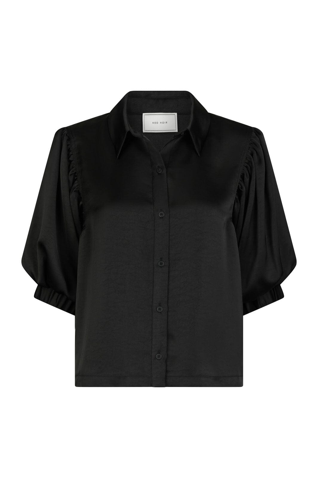 Neo Noir - Etta Heavy Sateen Shirt 167036 - 100 - Black