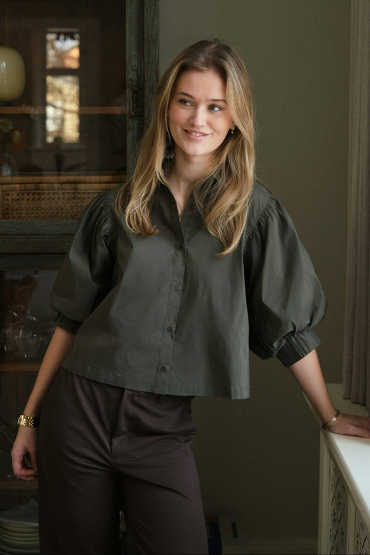 Neo Noir - Etta Poplin Shirt 168089 - 151 - Army Skjorter 