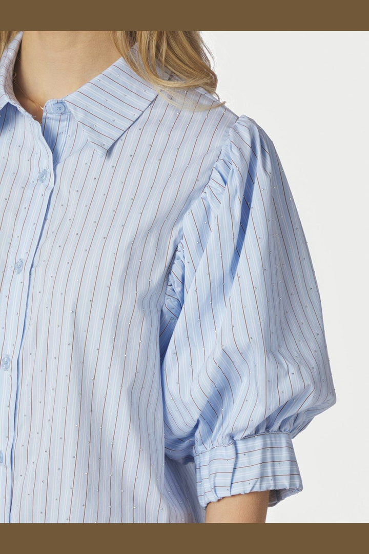 Neo Noir - Etta Stripe Stone Shirt 168625 - 145 - Light Blue