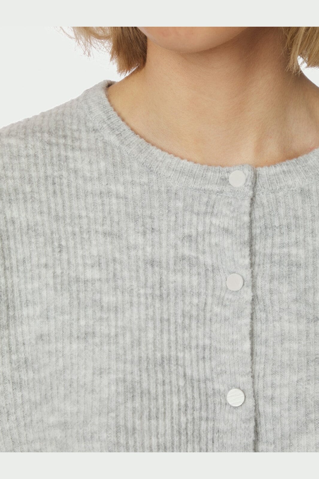 Neo Noir - Everest Knit Vest 164870 - 103 - Light Grey Melange