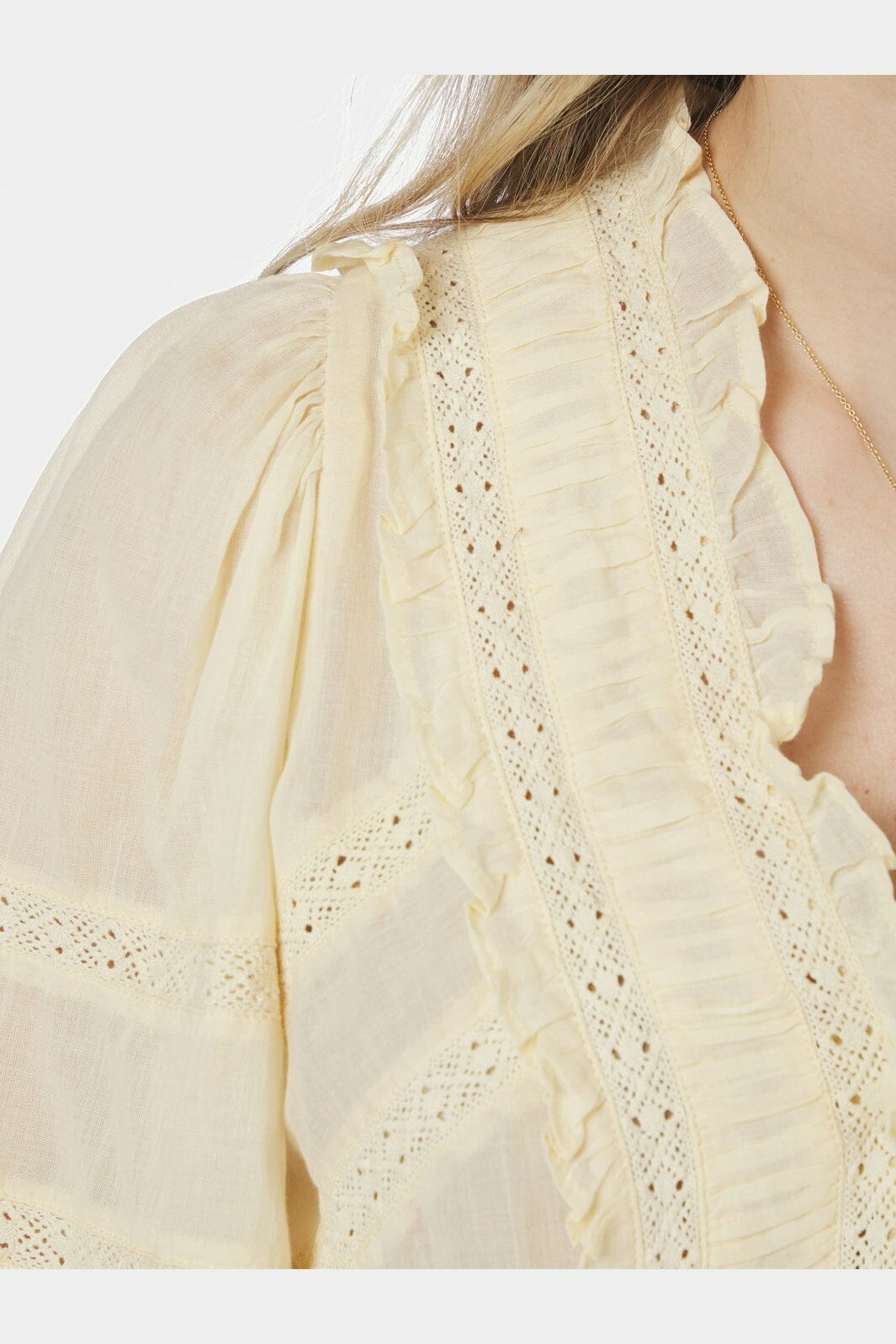 Neo Noir - Evienne S Voile Top 161856 - 416 - Butter Yellow