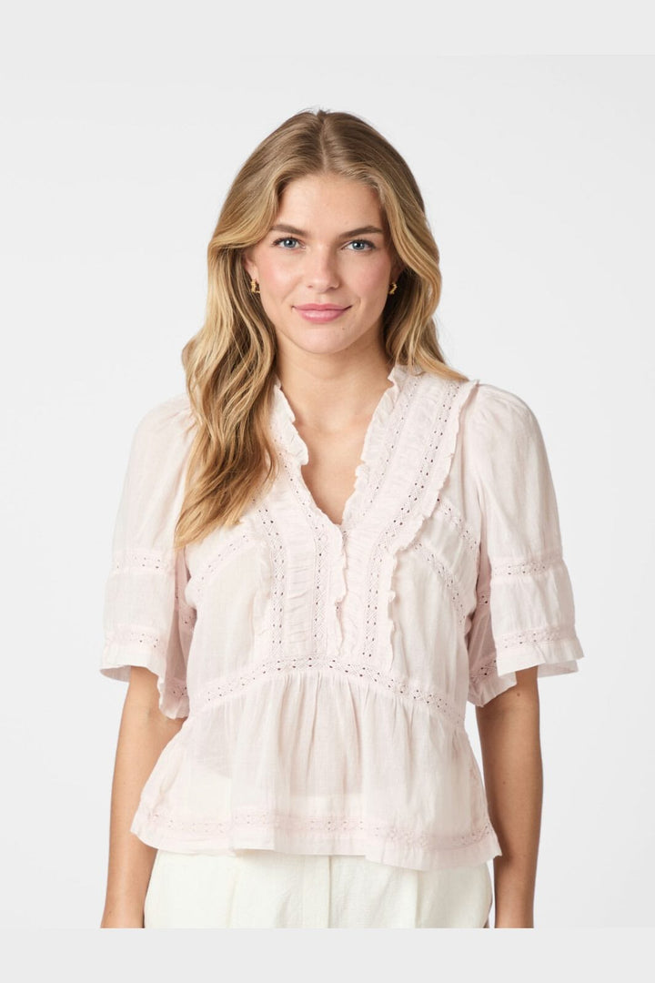 Neo Noir - Evienne S Voile Top 161856 - 754 - Light Pink