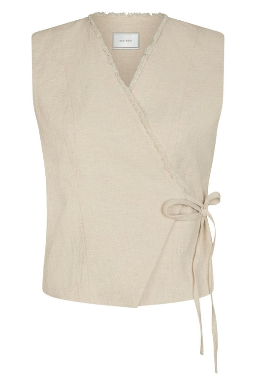 Neo Noir - Filora Ramie Wrap Waistcoat 166243 - 815 - Natural