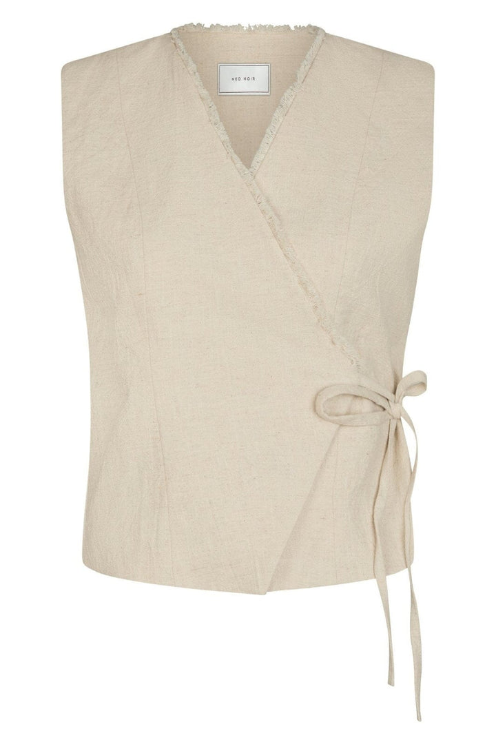 Neo Noir - Filora Ramie Wrap Waistcoat 166243 - 815 - Natural