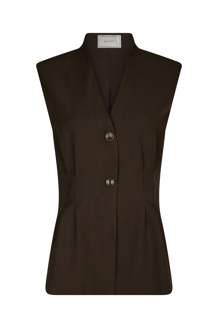 Neo Noir - Finna Structure Vest 167234 - 676 - Dark Brown
