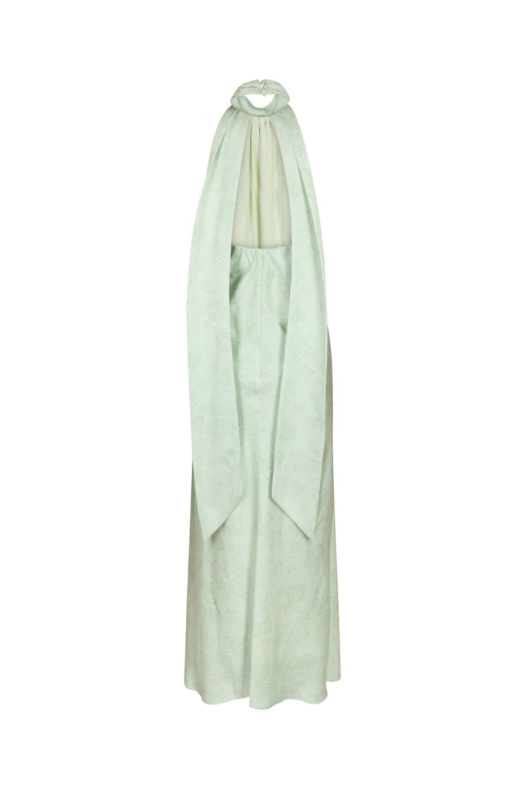 Neo Noir - Fiona Pattern Satin Dress 168367 - 154 - Light Green