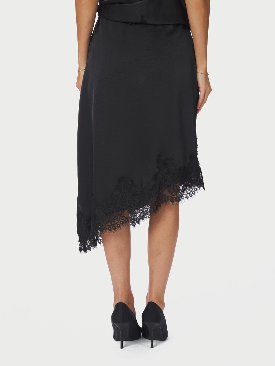 Neo Noir - Fiora Lace Skirt 167417 - 100 - Black Nederdele 