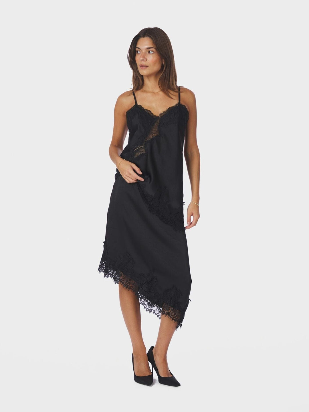 Neo Noir - Fiora Lace Skirt 167417 - 100 - Black Nederdele 