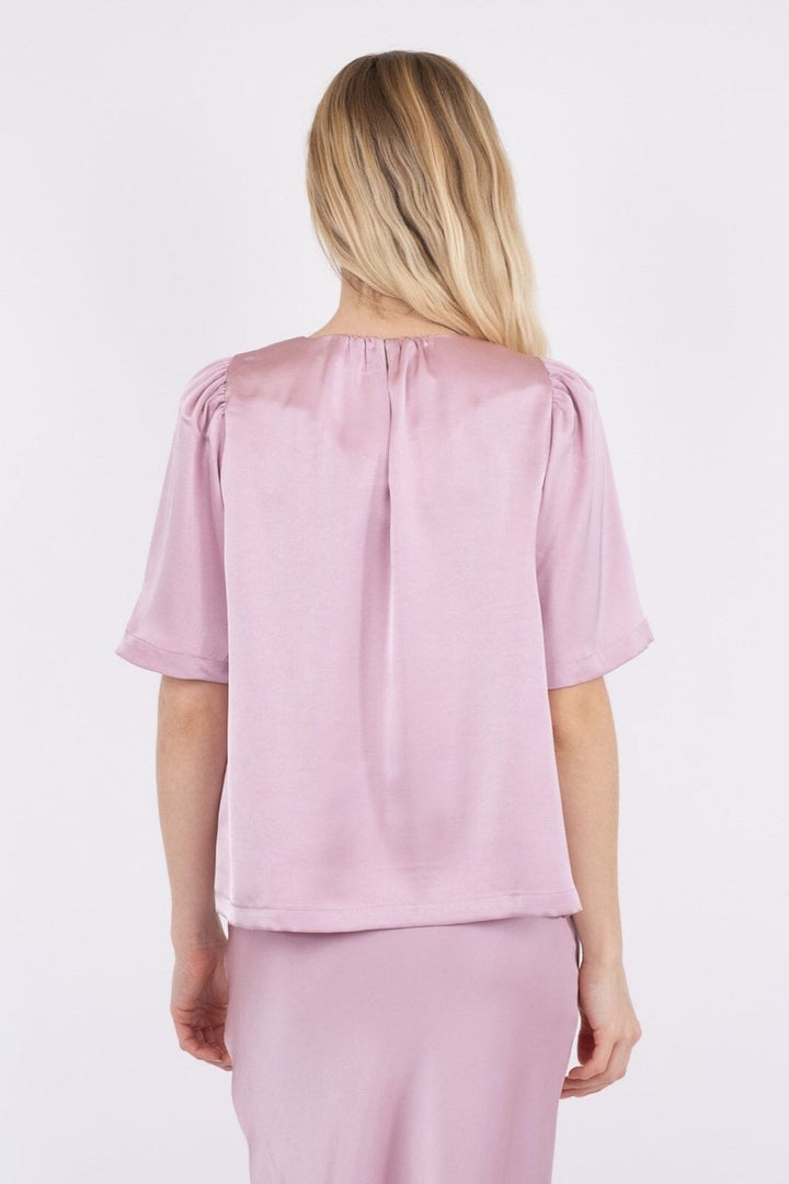 Neo Noir - Florina Heavy Sateen Blouse - ROSE Bluser 