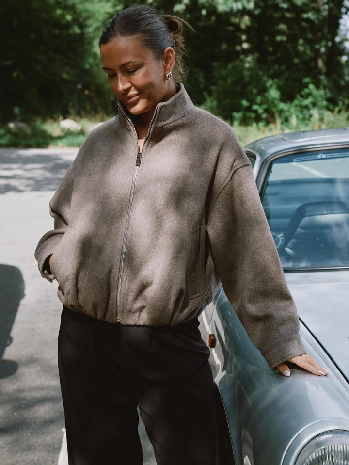 Neo Noir - Florine Wool Bomber Jacket 166100 - 928 - Light Brown Jakker 