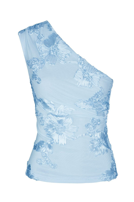 Neo Noir - Florini Big Flower Mesh Top 166166 - 145 - Light Blue