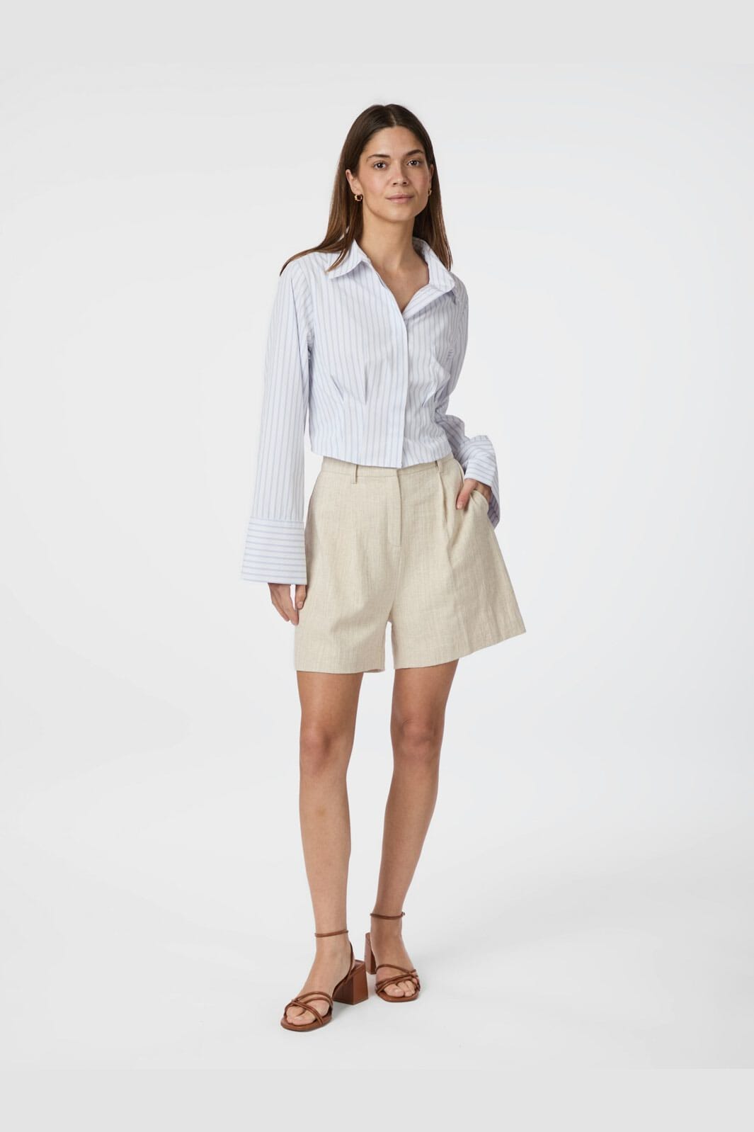 Neo Noir - Frost Slim Stripe Shirt 164945 - 120 - White