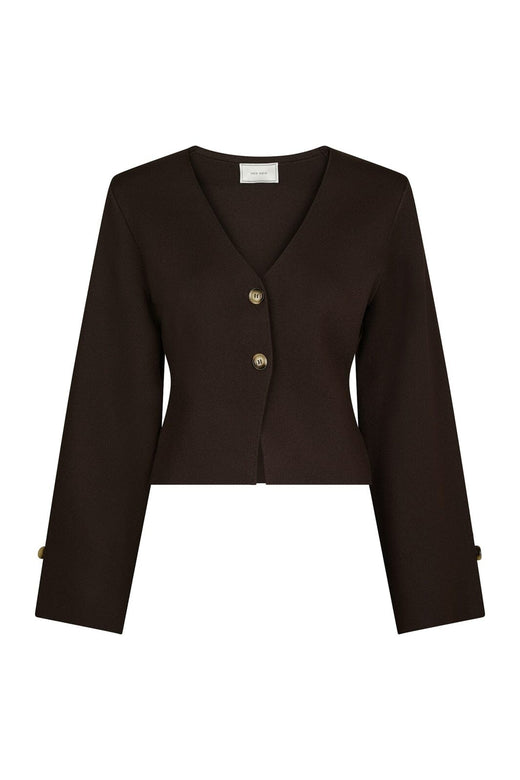 Neo Noir - Fulvia Knit Blouse 167244 - 676 - Dark Brown