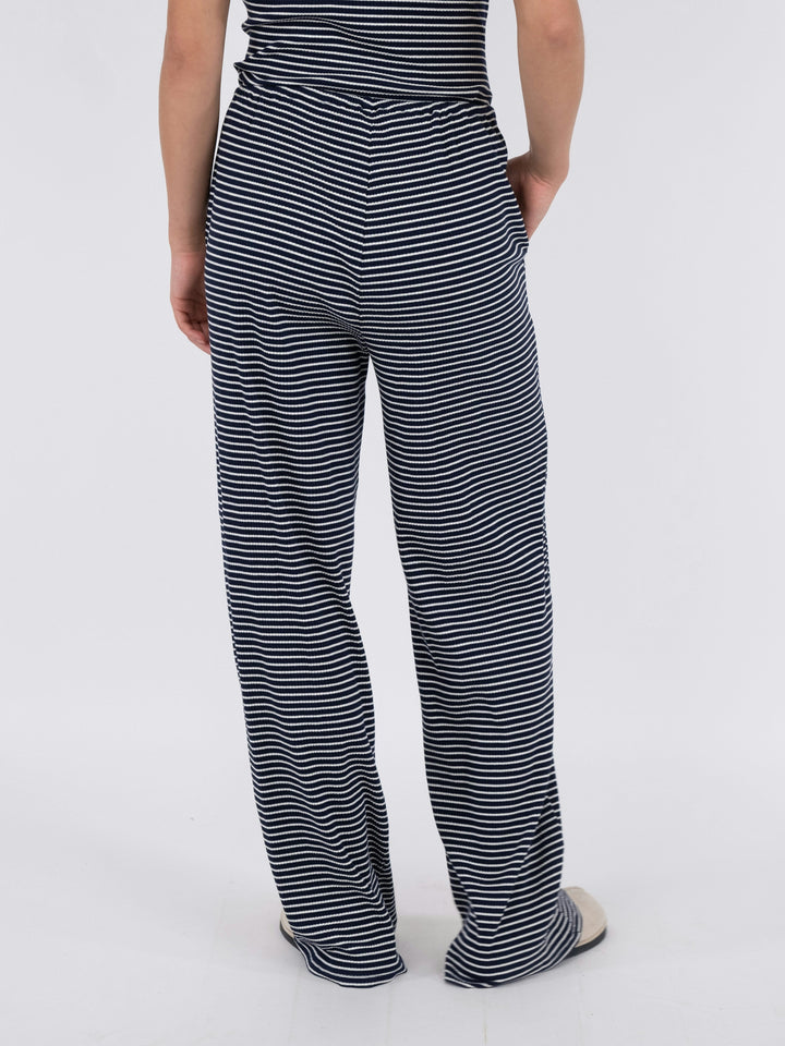 Neo Noir - Geri Stripe Pants - Dark Navy
