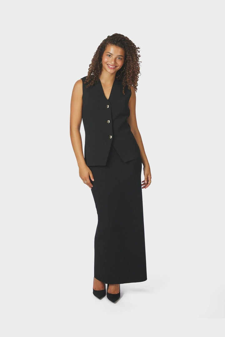 Neo Noir - Hansa Smooth Knit Skirt 167267 - 100 - Black