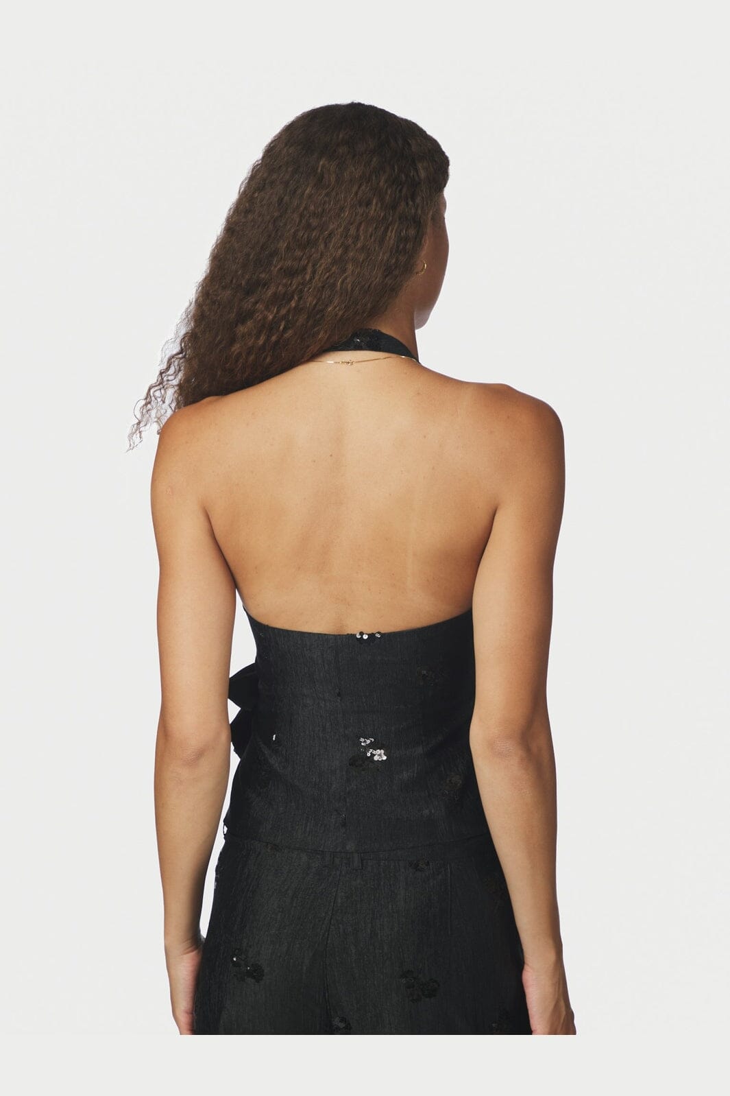 Neo Noir - Harlen Sequins Halterneck Top 170552 - 100 - Black
