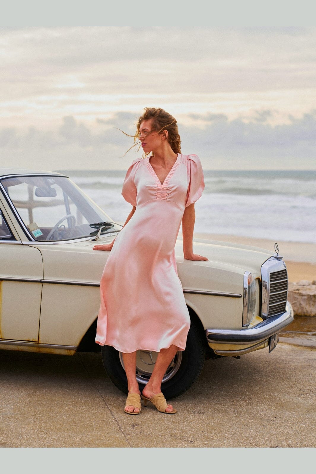 Neo Noir - Illana Heavy Sateen Dress 162521 - 754 - Light Pink