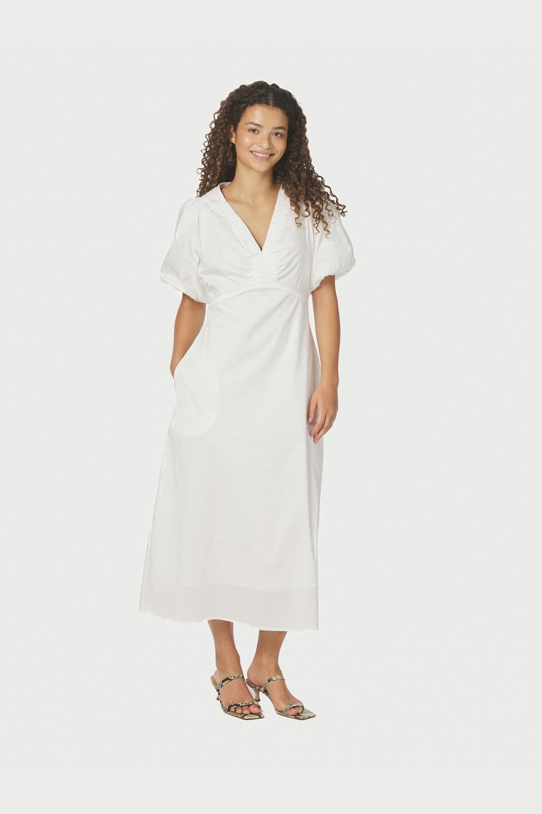 Neo Noir - Illana Poplin Dress 160660 - 120 - White