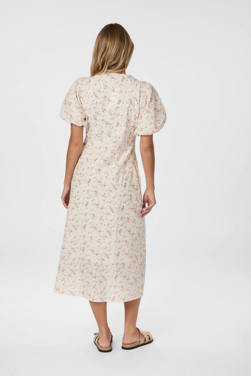 Neo Noir - Illana Print Dress 165994 - 630 - Dusty Rose