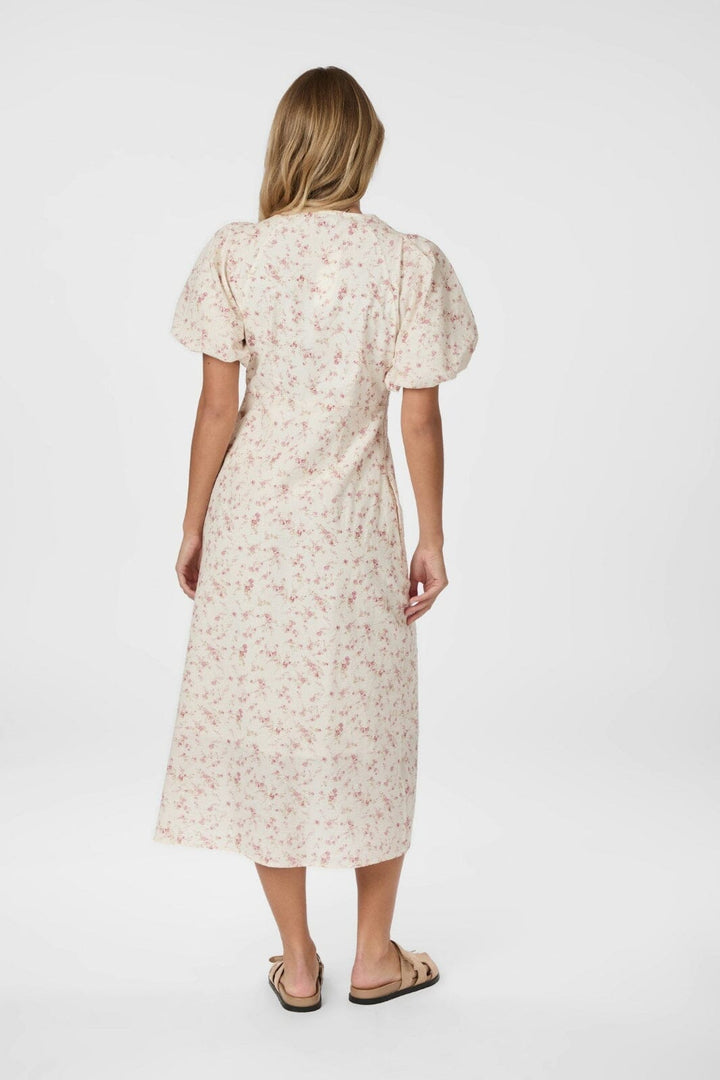 Neo Noir - Illana Print Dress 165994 - 630 - Dusty Rose