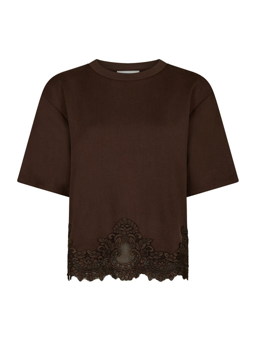 Neo Noir - Iria Lace Tee 170063 - 210 - Brown T-shirts 