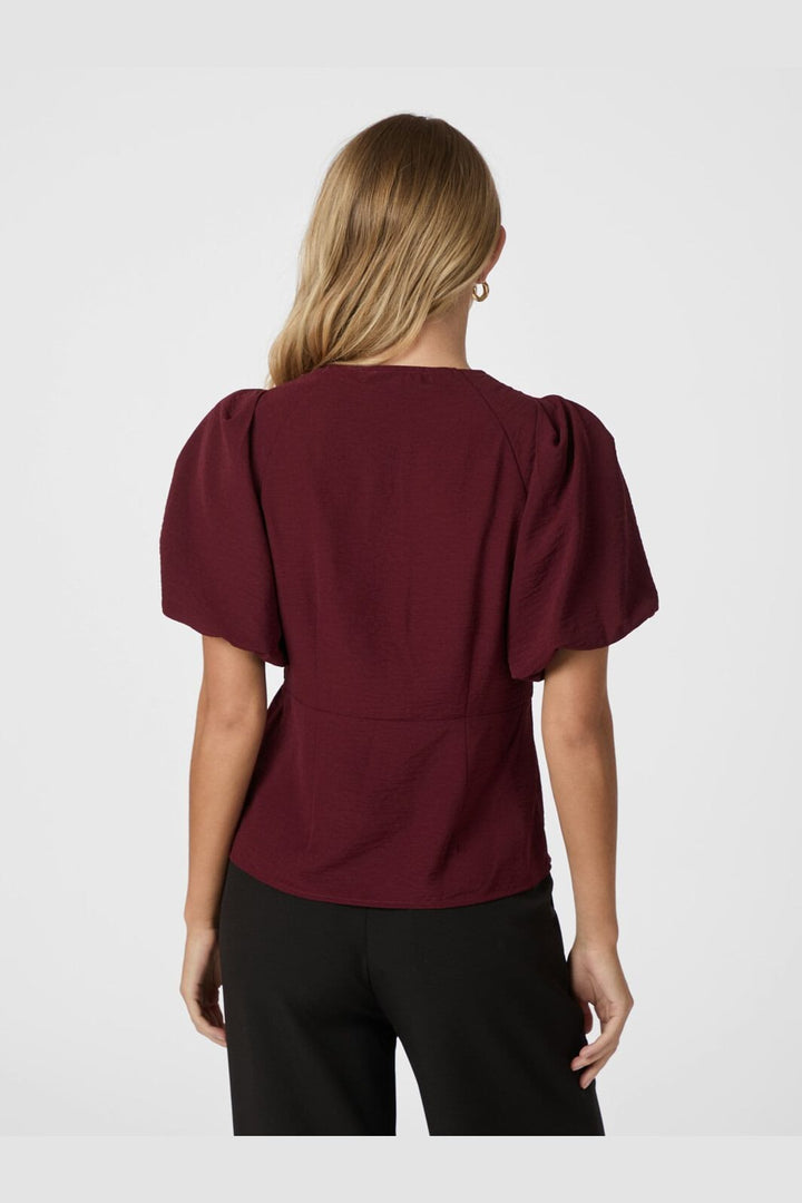Neo Noir - Irina Structure Blouse 165910 - 682 - Wine