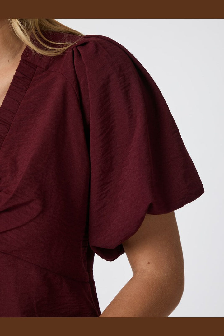 Neo Noir - Irina Structure Blouse 165910 - 682 - Wine
