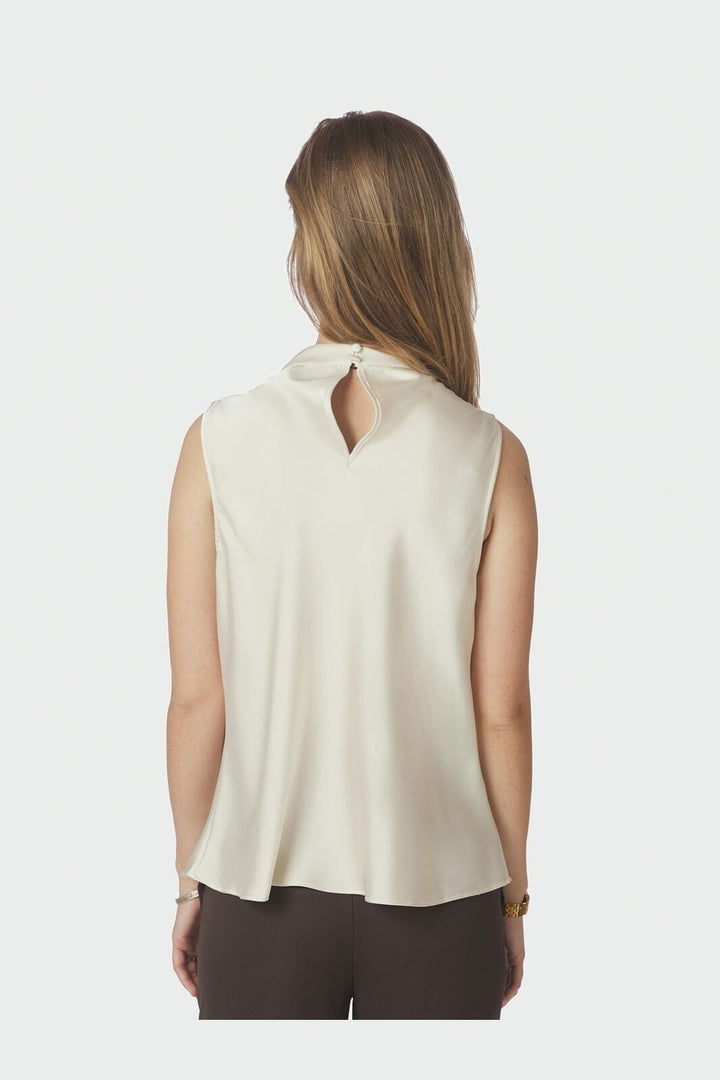 Neo Noir - Isola Drapy Satin Top 167873 - 122 - Creme