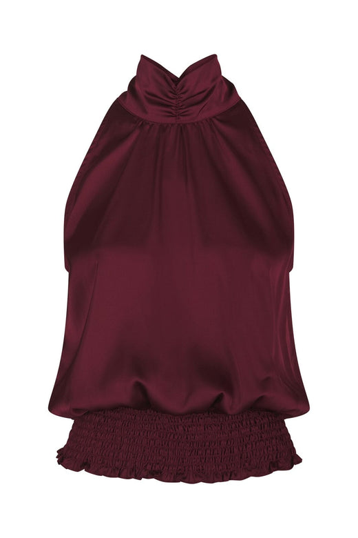 Neo Noir - Jos Drapy Satin Top 167311 - 174 - Burgundy