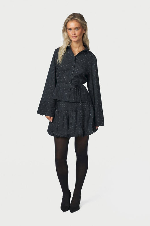Neo Noir - Jovanna Bedaz Pinstripe Skirt 171212 - 132 - Antracit Nederdele 
