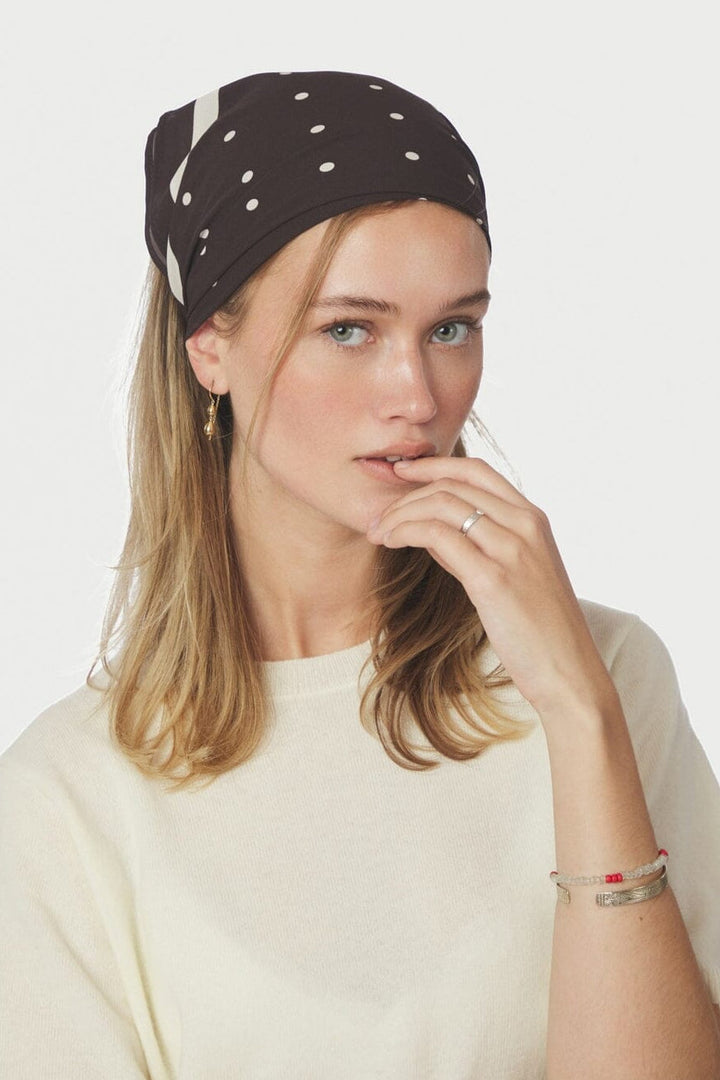 Neo Noir - Judy Dot Scarf 168236 - 676 - Dark Brown