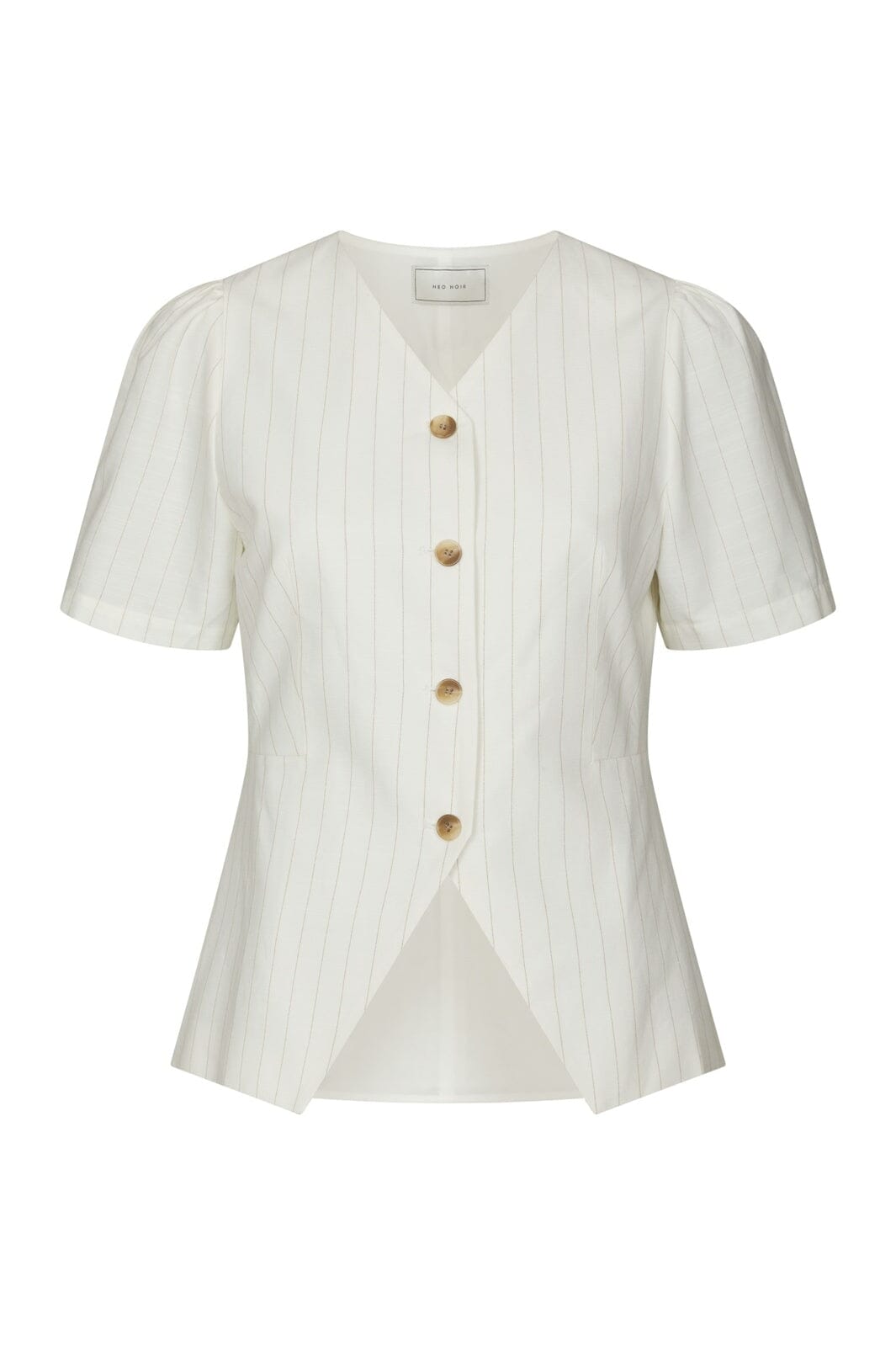 Neo Noir - Jules Summer Stripe Blouse 168850 - 979 - Taupe Stripe