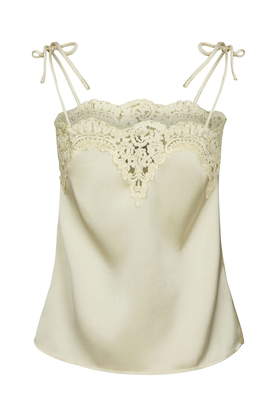 Neo Noir - Kaela Heavy Sateen Lace Top 168290 - 191 - Light Yellow