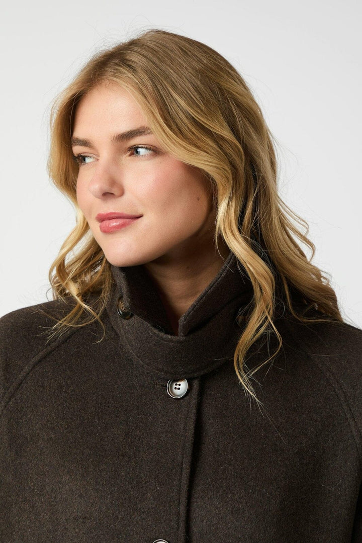 Neo Noir - Keaton Wool Coat 165499 - 584 - Chocolate Brown