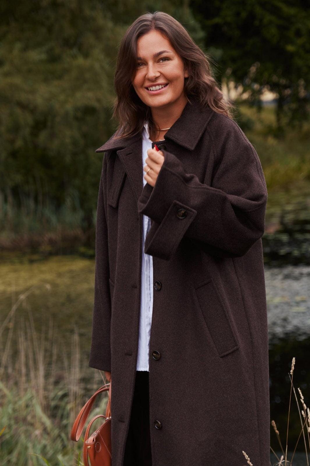 Neo Noir - Keaton Wool Coat 165499 - 584 - Chocolate Brown Jakker 