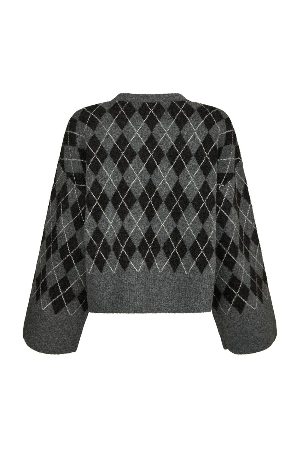 Neo Noir - Kick Check Knit Blouse 165204 - 132 - Antracit