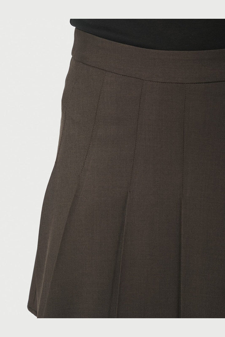 Neo Noir - Laurina Structure Skirt 168504 - 676 - Dark Brown